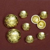 CS08 Metal Gold Shank Button - Dome -   